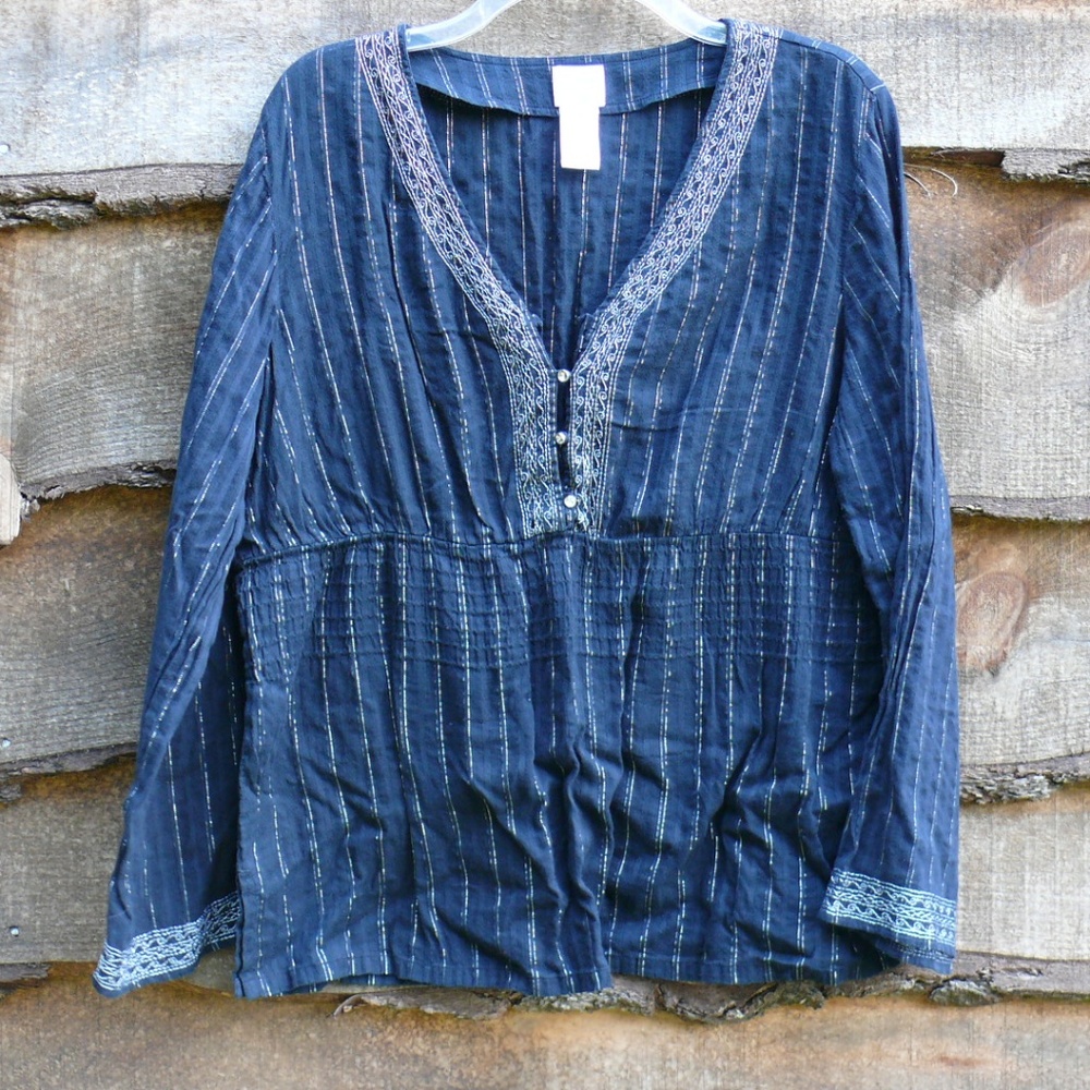 Long sleeve V Neck Blouse